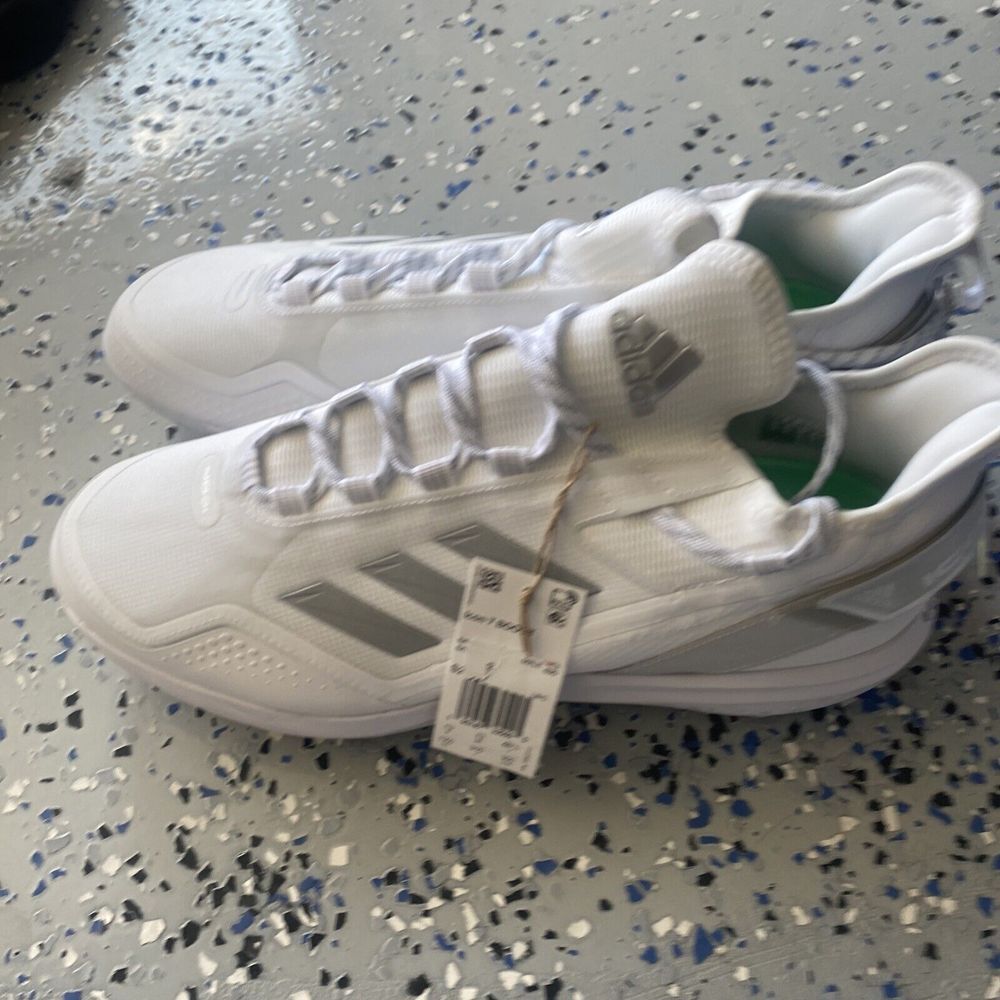 Adidas Icon 7 BOOST Baseball Cleats White Grey Men's Size 13.5‎ S23847